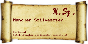 Mancher Szilveszter névjegykártya